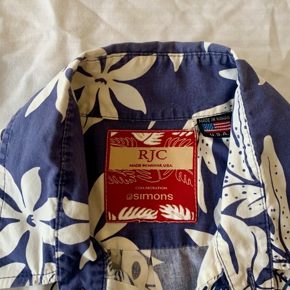 Vintage RJC Made in Hawaii Tropical Hawaiian Button-Down Shirt Medium - Picture 2 of 3